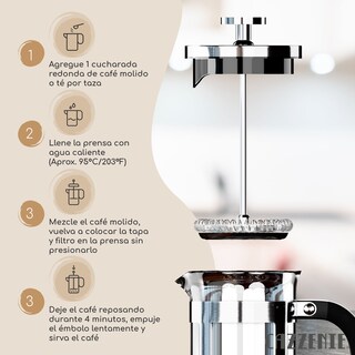Foto 5 | Prensa Francesa Cazzenie para Café y Té 1 Litro