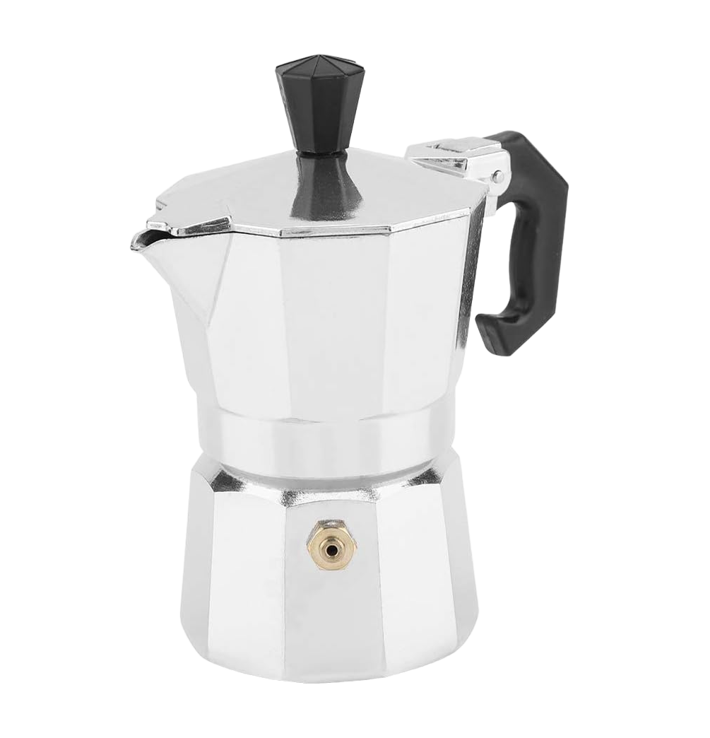 Cafetera Italiana Moka Espresso 1 Tazas, Color Plata