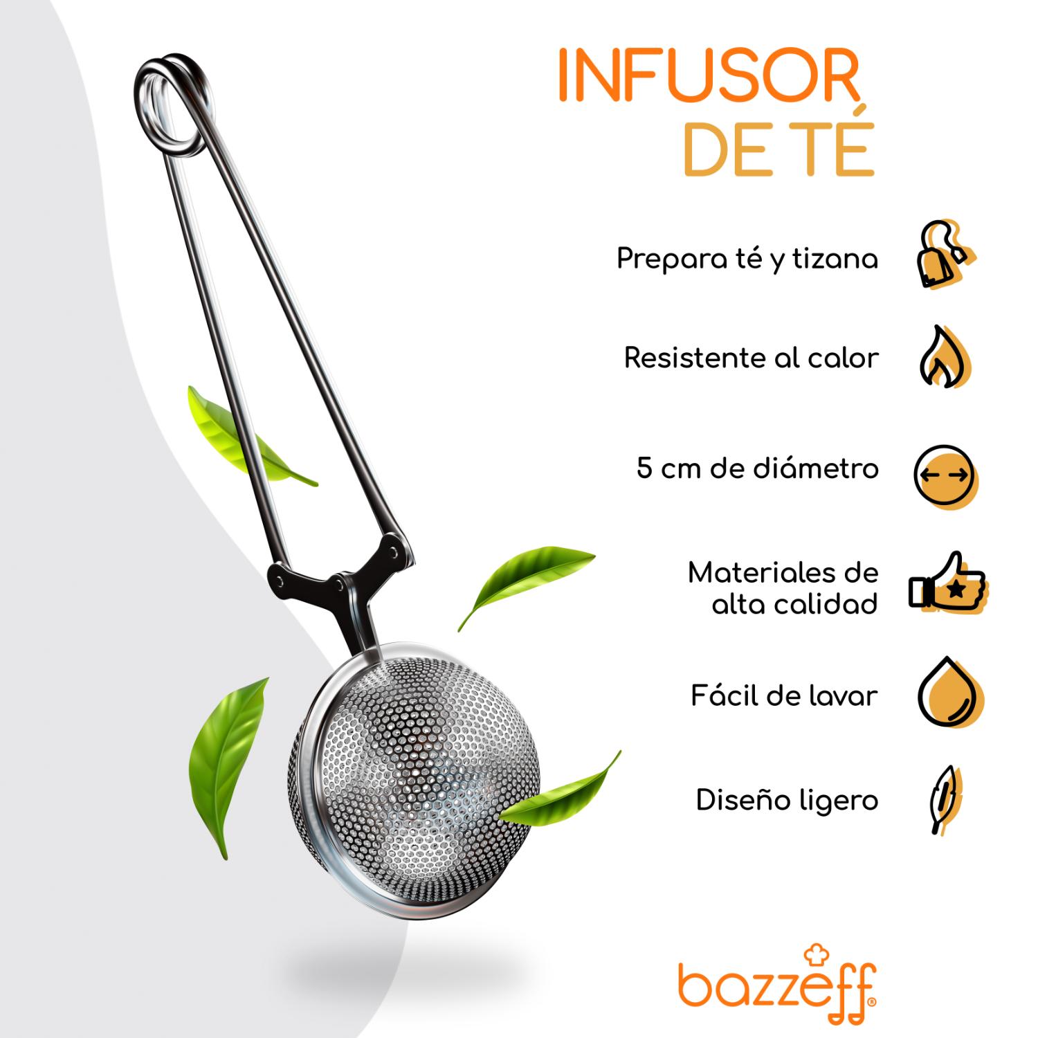 Foto 3 pulgar | Infusor De Té De Acero Inoxidable Bazzeff