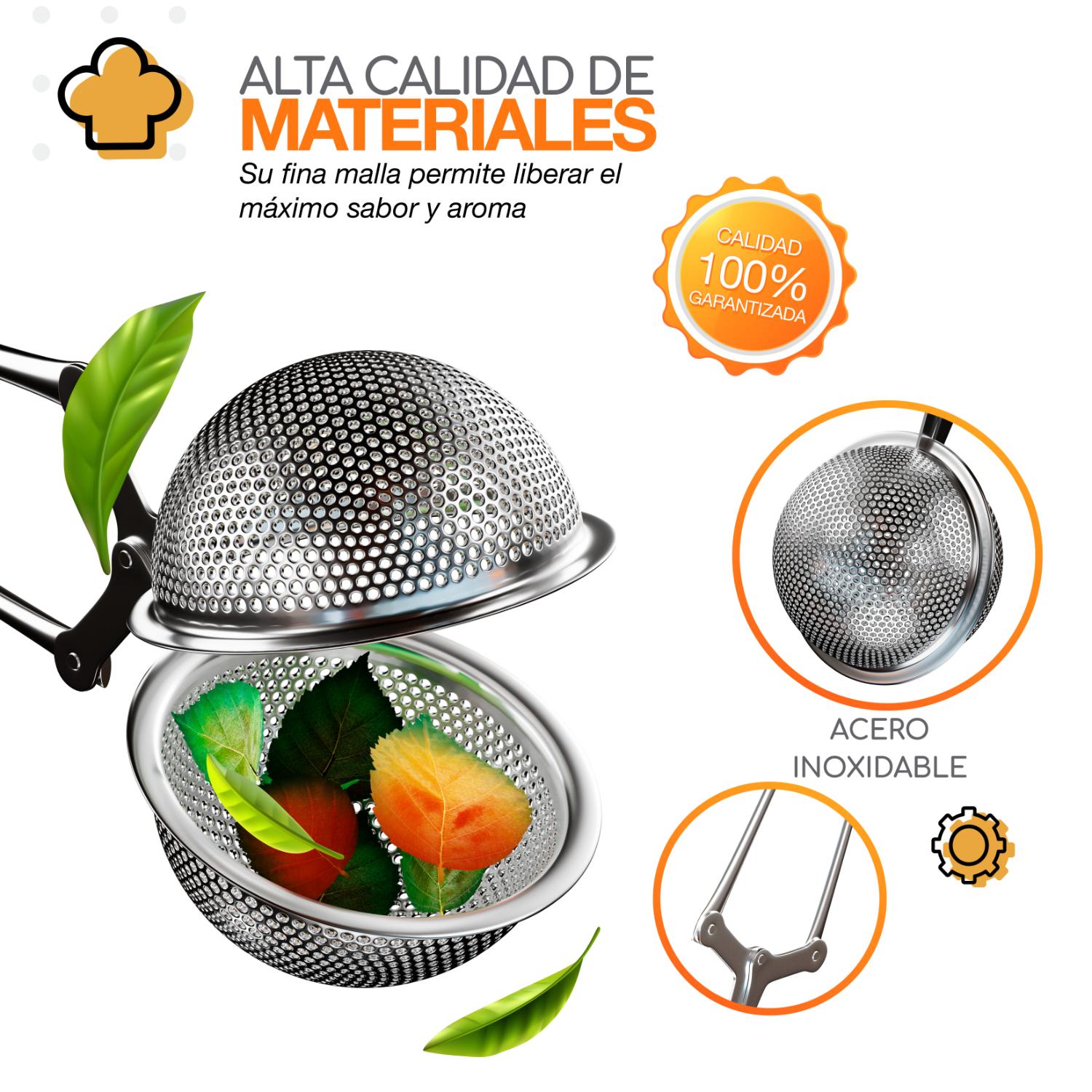 Foto 4 pulgar | Infusor De Té De Acero Inoxidable Bazzeff