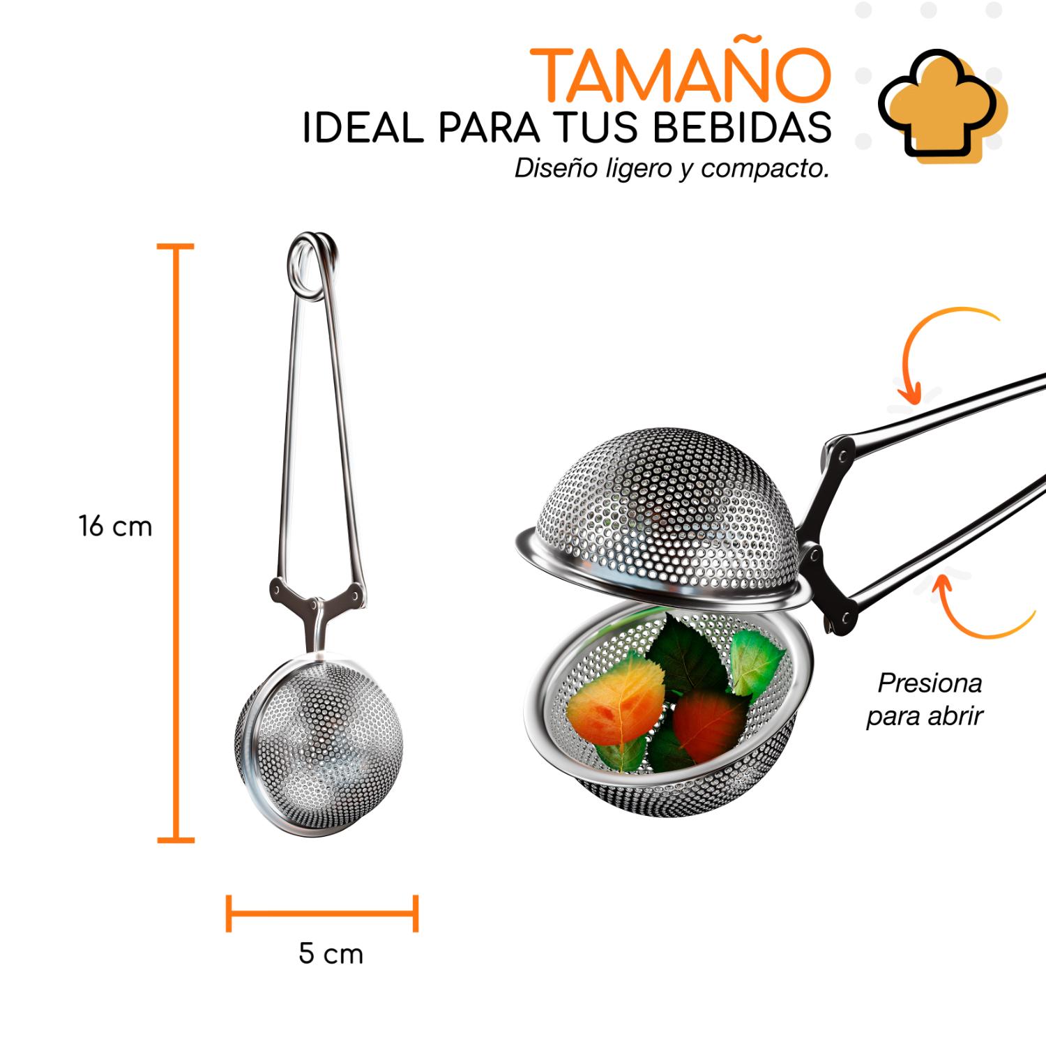 Foto 5 pulgar | Infusor De Té De Acero Inoxidable Bazzeff
