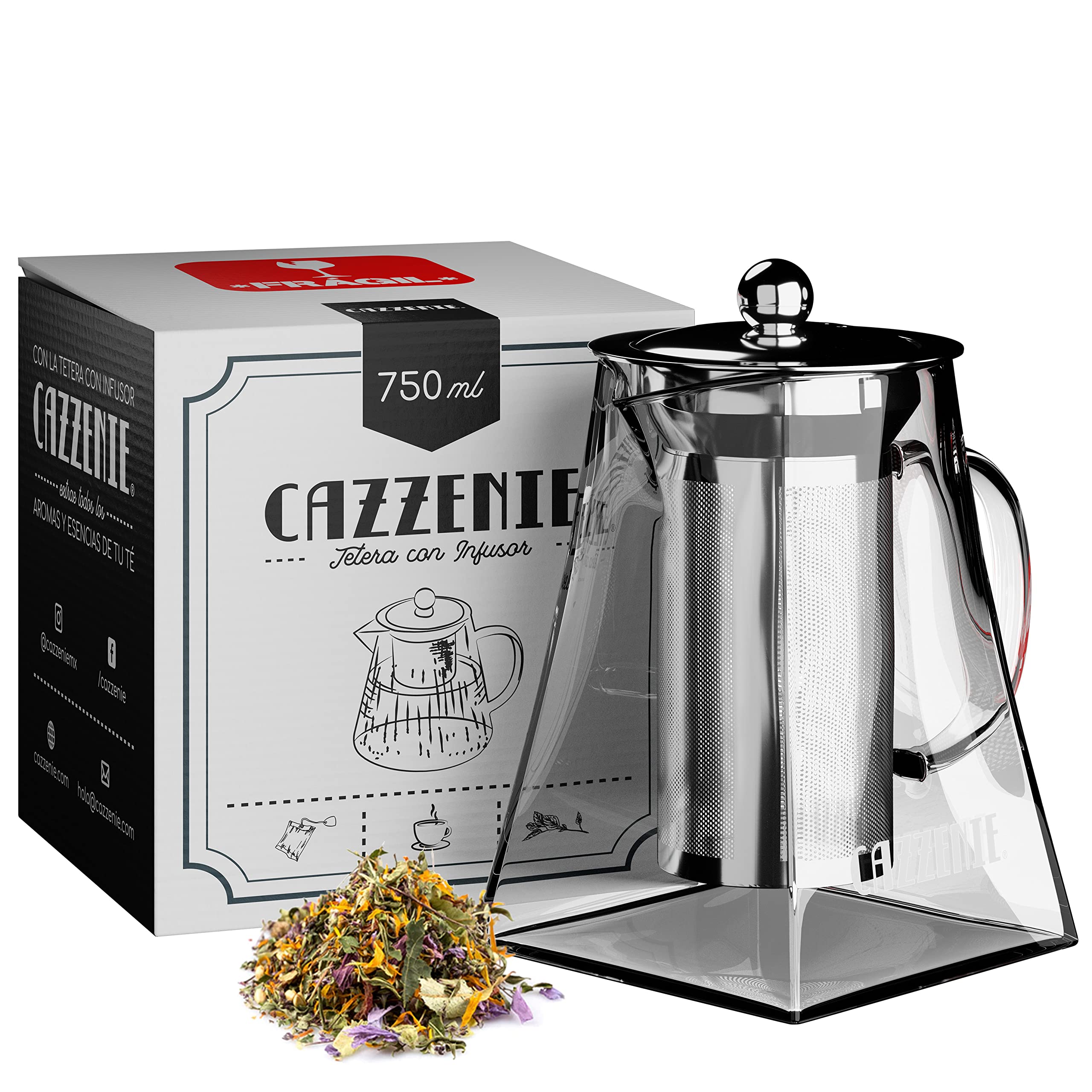 Tetera Con Infusor Amplio De 750ml Cazzenie