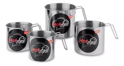 Foto 1 | 4 Pocillos Medianos Set Hot Spot Juego Acero Inoxidable Color Gris