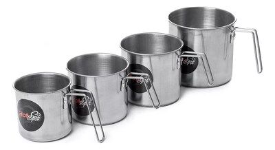 Foto 2 | 4 Pocillos Medianos Set Hot Spot Juego Acero Inoxidable Color Gris