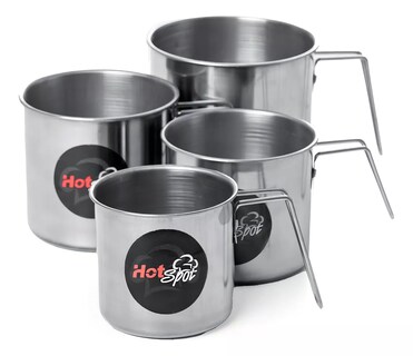 Foto 3 | 4 Pocillos Medianos Set Hot Spot Juego Acero Inoxidable Color Gris