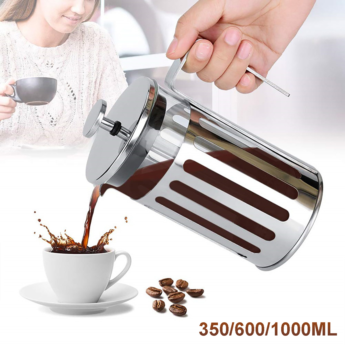 Foto 3 pulgar | Cafetera Espresso Mocha Italian Aluminio 350/600/1000 Ml - Venta Internacional.