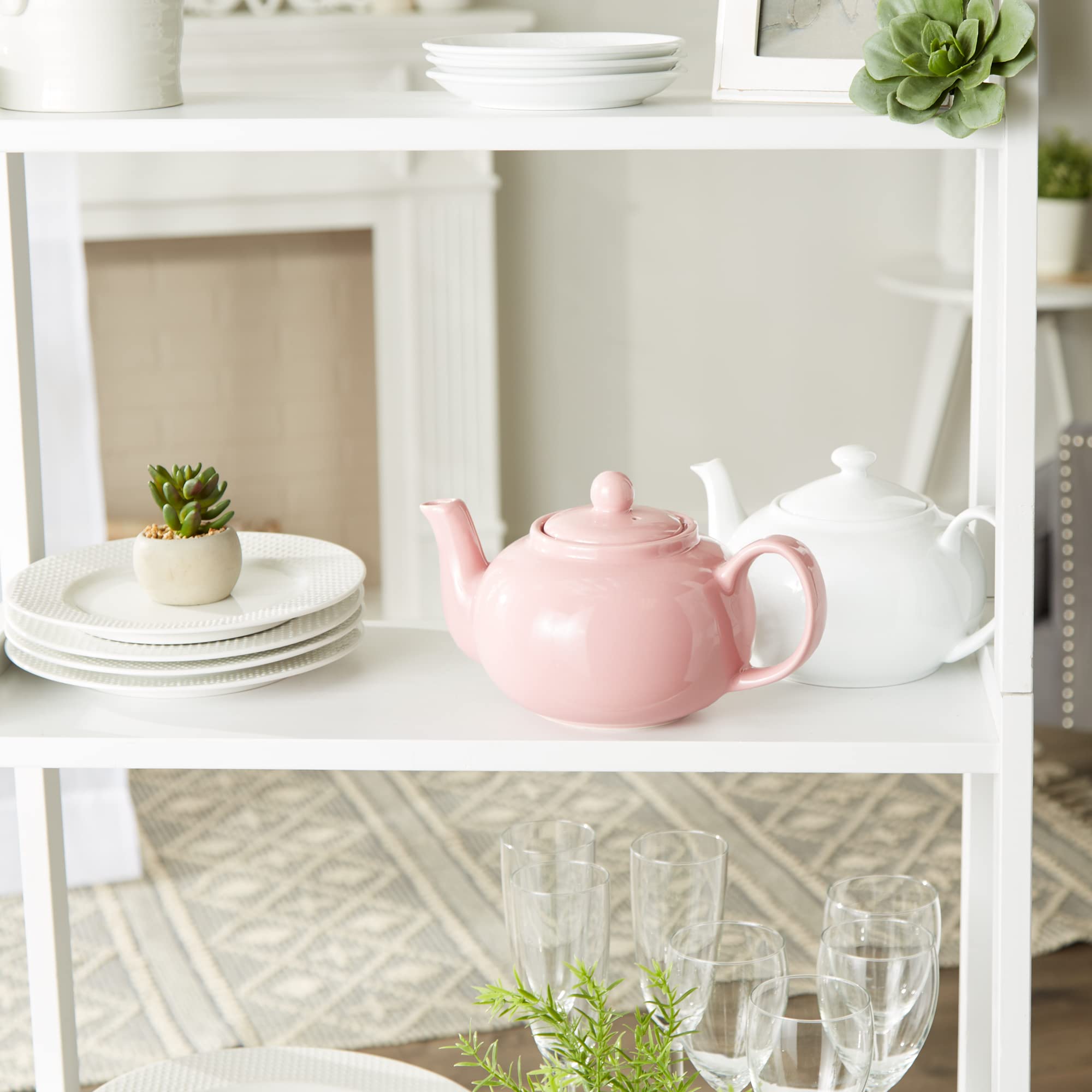 Foto 3 pulgar | Tetera Rsvp International Stoneware 1,25 l Rosa - Venta Internacional