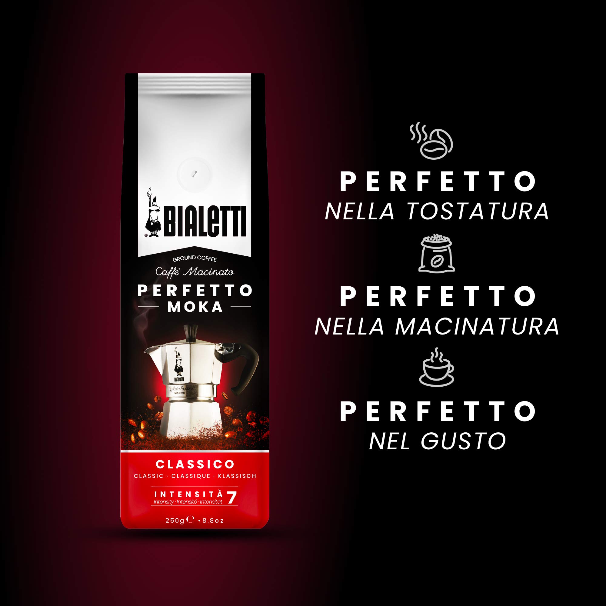 Foto 6 pulgar | Café Bialetti Caffe, Espresso Italiano Tostado Y Molido, 250 Ml - Venta Internacional.