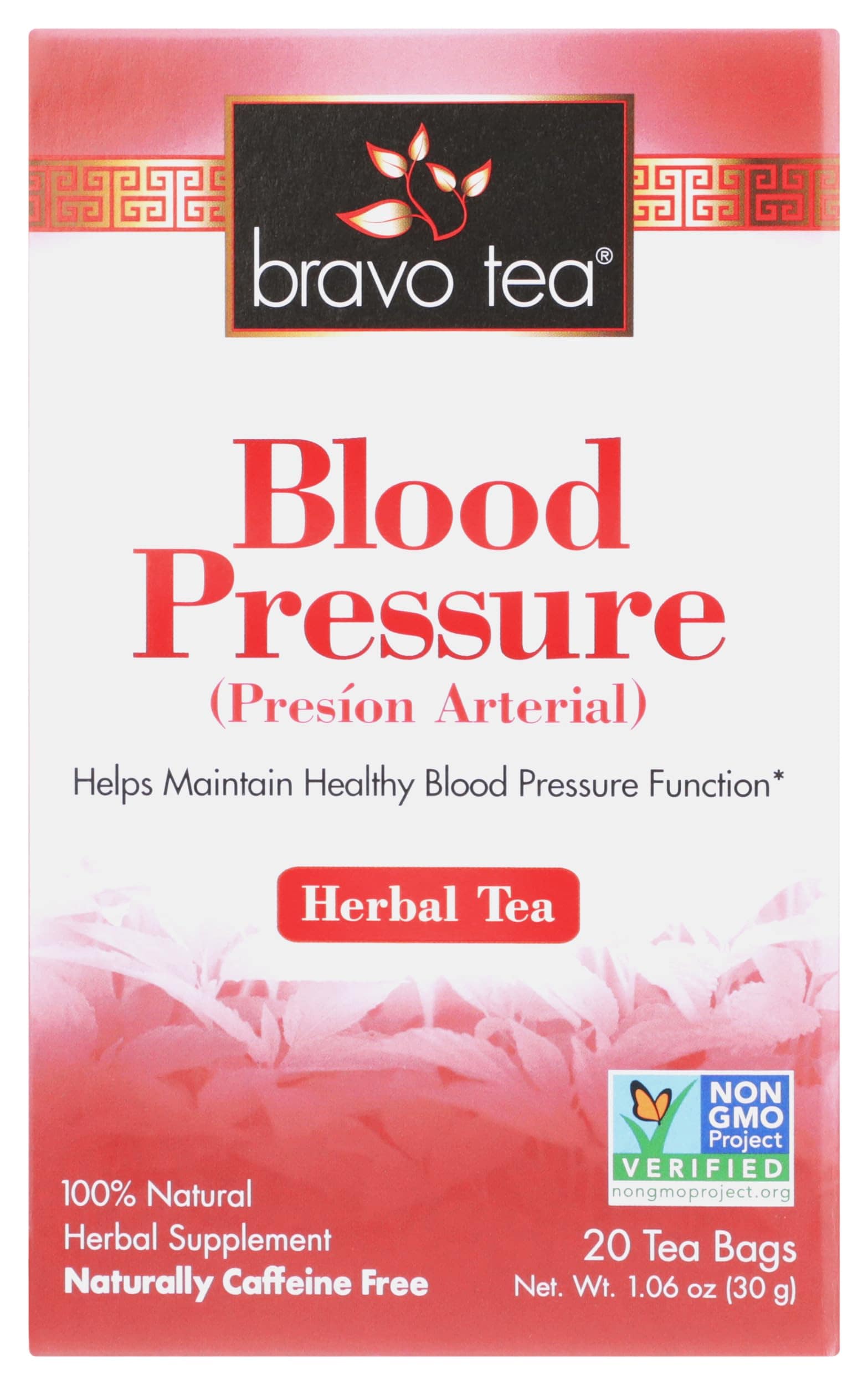 Tea Bravo Tea Para Presión Arterial Sin Cafeína  20 Bolsitas De Té - Venta Internacional. $609