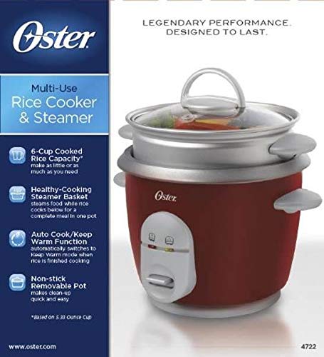 Foto 3 pulgar | Arrocera Oster, 1,4 L, 6 Tazas, Con Vaporera, Roja 004722-000-000 - Venta Internacional.