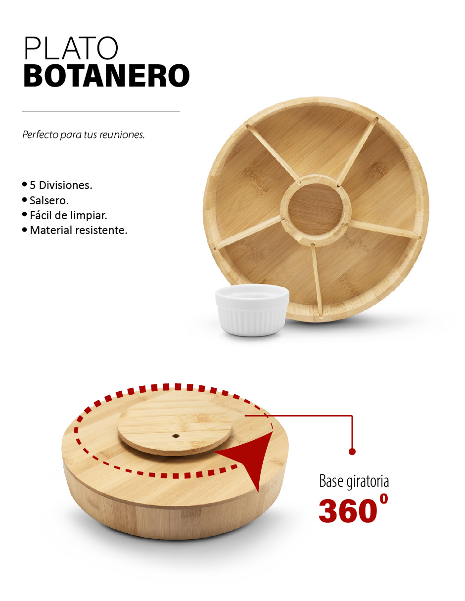 Foto 5 pulgar | Plato Botanero Andromeda Inc