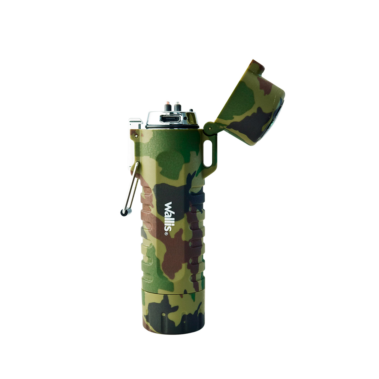 Encendedor Electrónico L340322 Wallis USB con Brújula a Prueba de Agua Verde Camuflaje