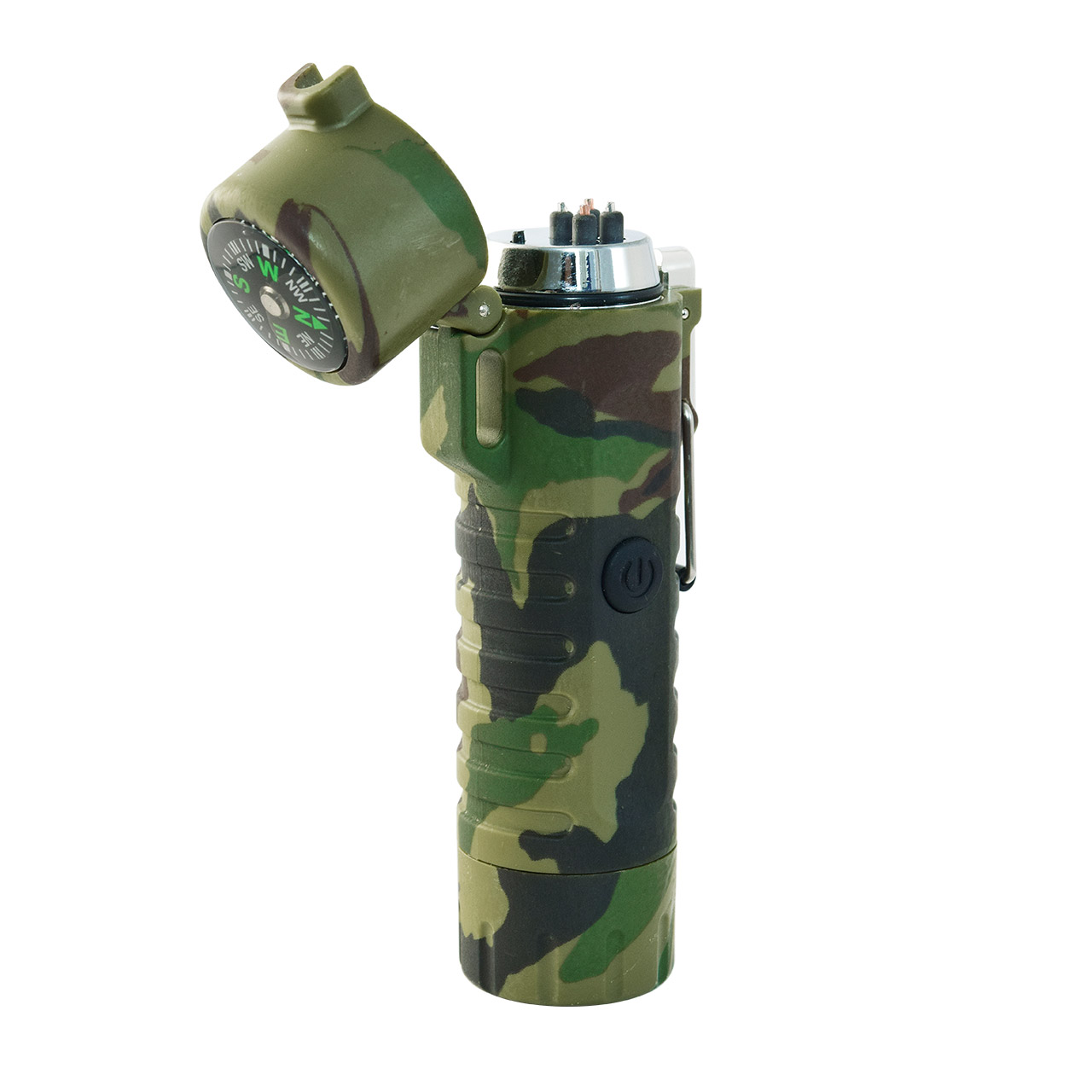 Foto 4 pulgar | Encendedor Electrónico L340322 Wallis USB con Brújula a Prueba de Agua Verde Camuflaje