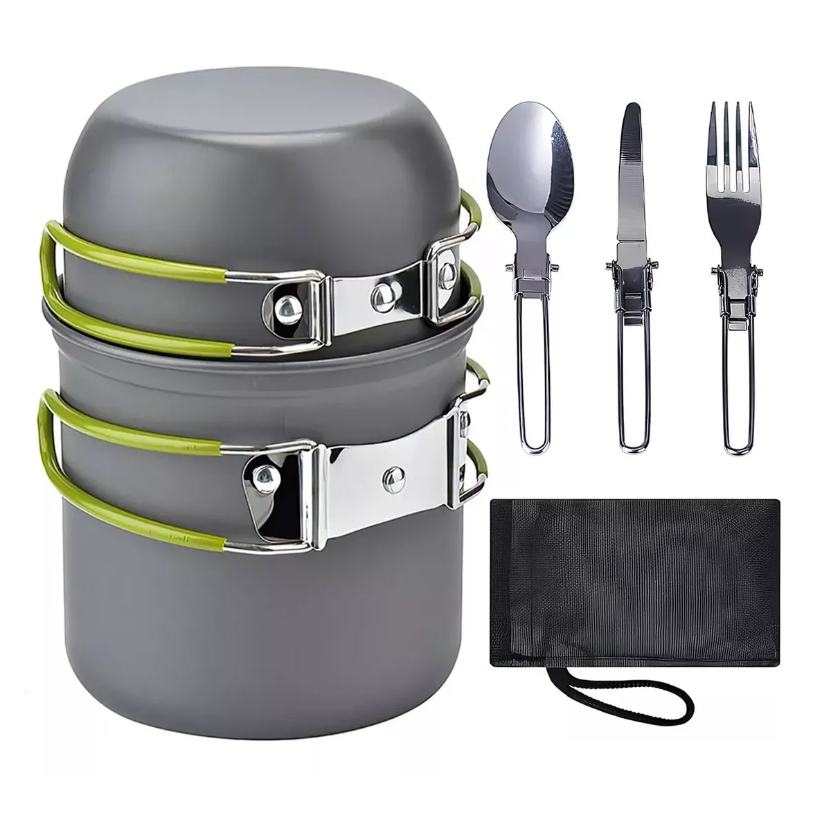 Utensilios De Cocina Para Camping Juego De Vajilla Portátil Eo Safe Imports Esi-13854 Gris