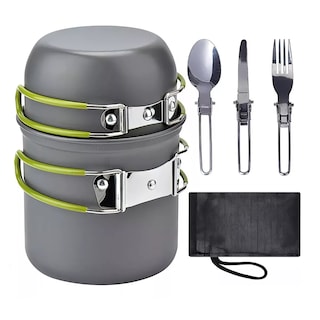 Foto 1 | Utensilios De Cocina Para Camping Juego De Vajilla Portátil Eo Safe Imports Esi-13854 Gris