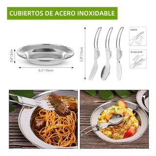 Foto 3 | Juego de Utensilios para Acampar 15 Piezas Eo Safe Imports Esi-14790 Multicolor