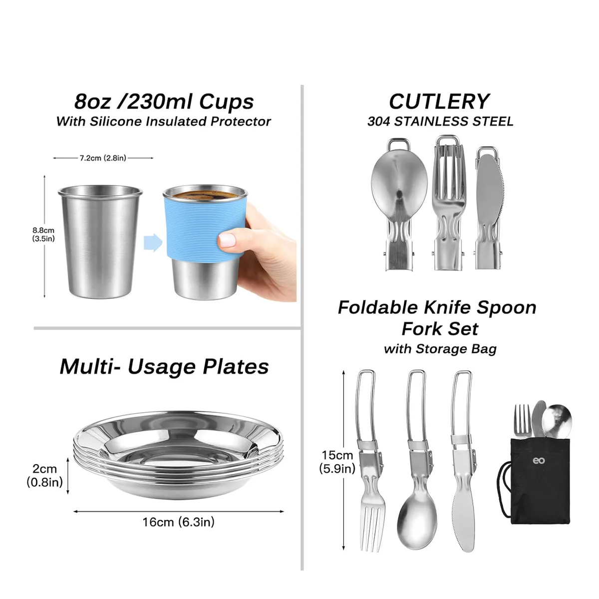 Foto 4 pulgar | Kit de Utensilios de Cocina Eo Safe Imports Esi-19653 Multicolor