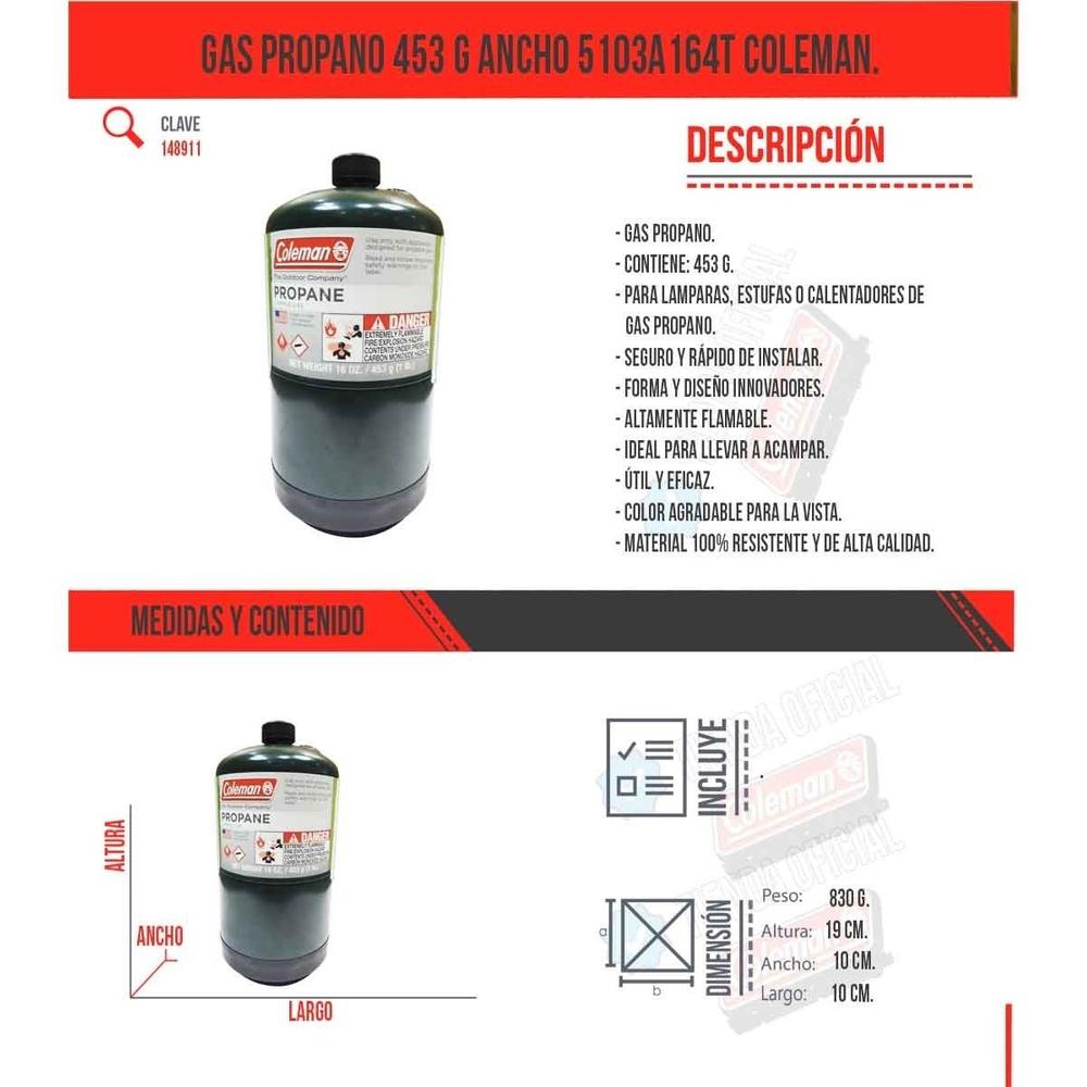 Foto 4 pulgar | Gas Propano Coleman 5103a164t 465 G Ancho