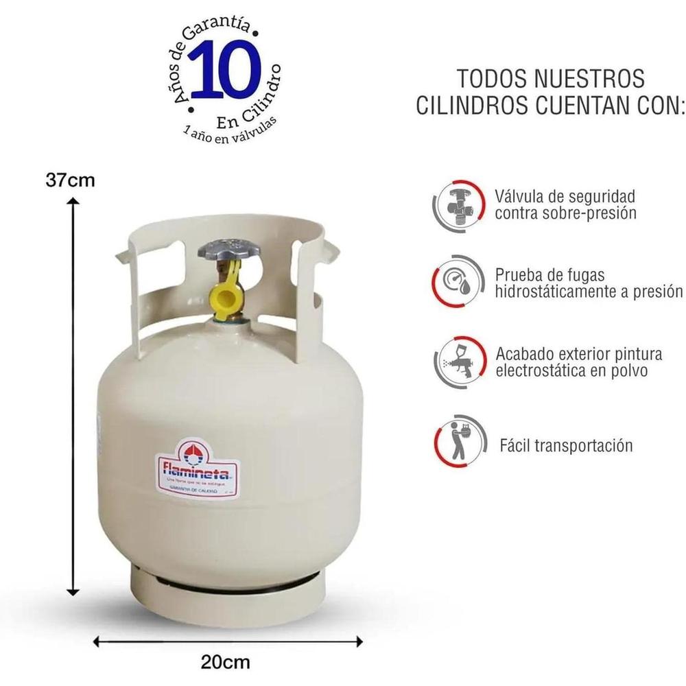 Foto 3 pulgar | Tanque Para Gas Lp Con Cilindro Portatil 4 Kg Flamineta