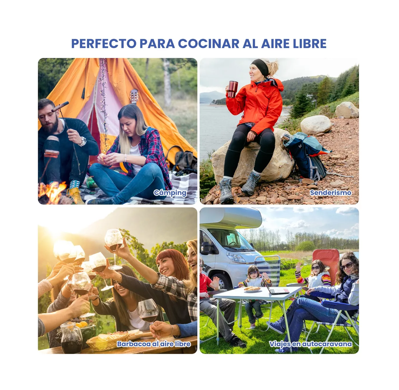 Foto 4 pulgar | Estufilla Portátil Encendido Electrónico para Camping Negra