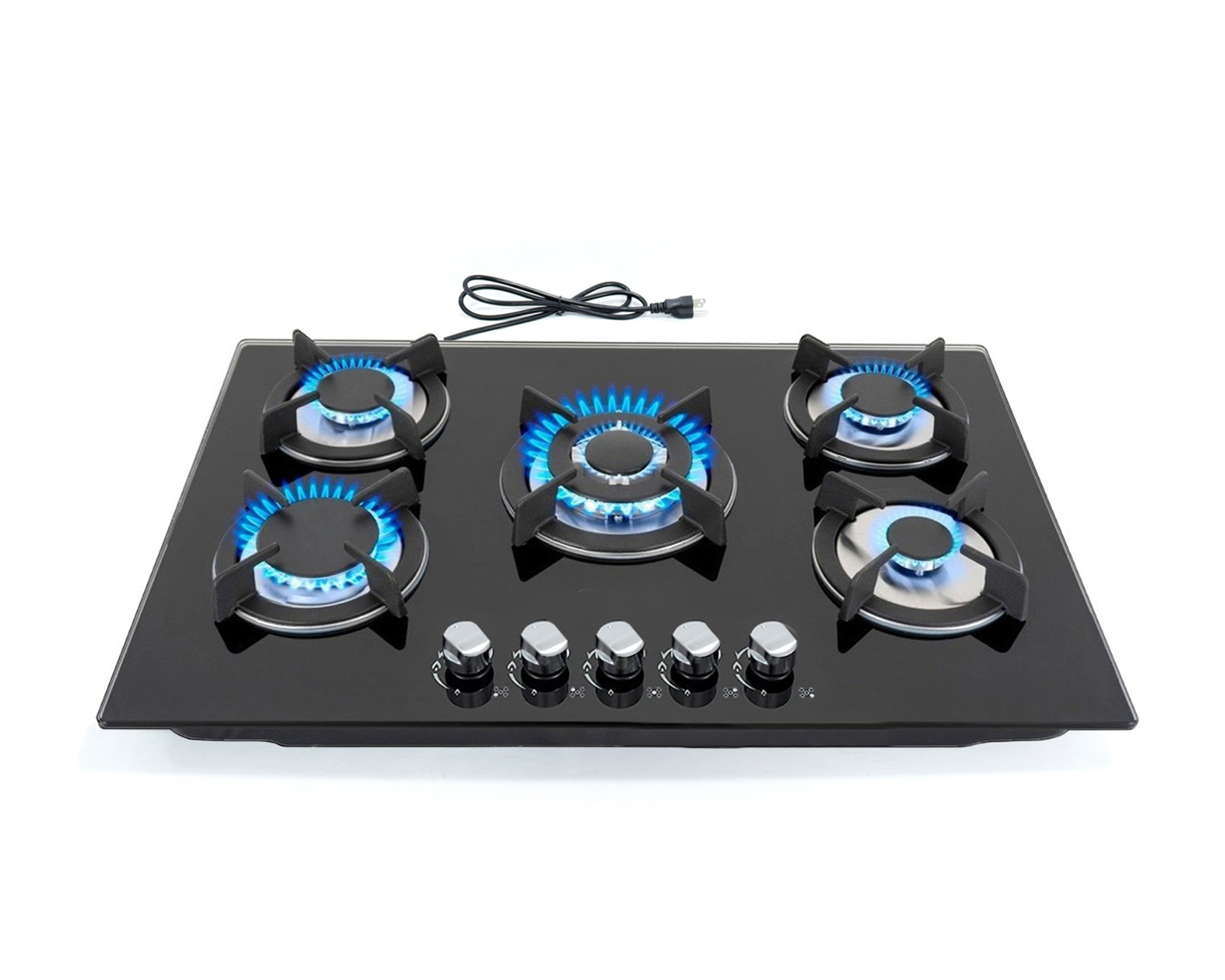 Parrillas de Gas 5 Quemadores Basitex Negro