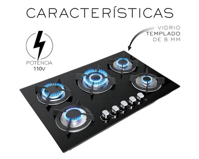 Foto 3 | Parrillas de Gas 5 Quemadores Basitex Negro