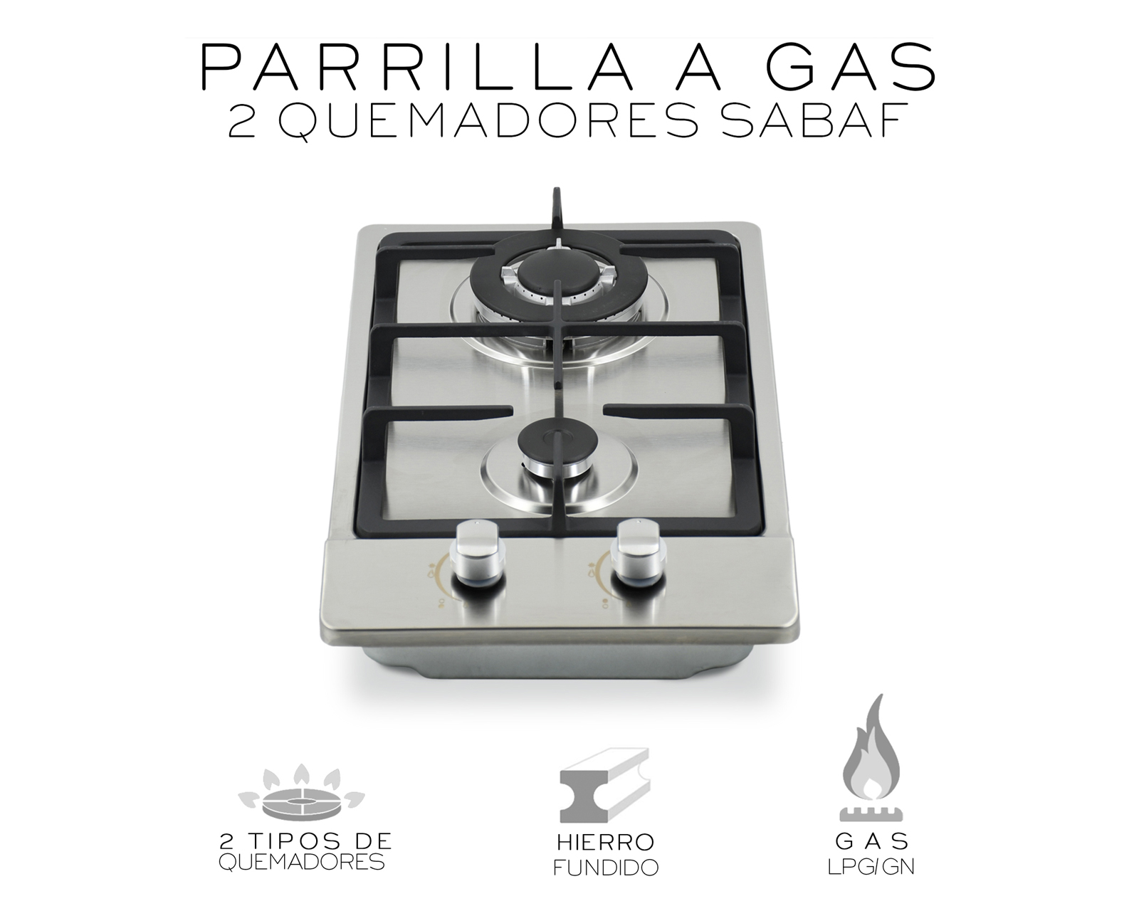 Foto 3 pulgar | Parrilla Empotrable Basitex 32 x 51 cm de Gas Plateada
