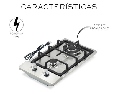 Foto 4 | Parrilla Empotrable Basitex 32 x 51 cm de Gas Plateada