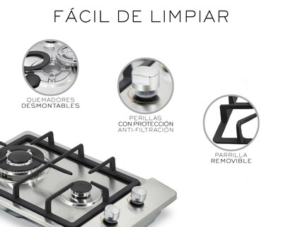 Foto 6 | Parrilla Empotrable Basitex 32 x 51 cm de Gas Plateada
