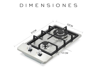 Foto 7 | Parrilla Empotrable Basitex 32 x 51 cm de Gas Plateada