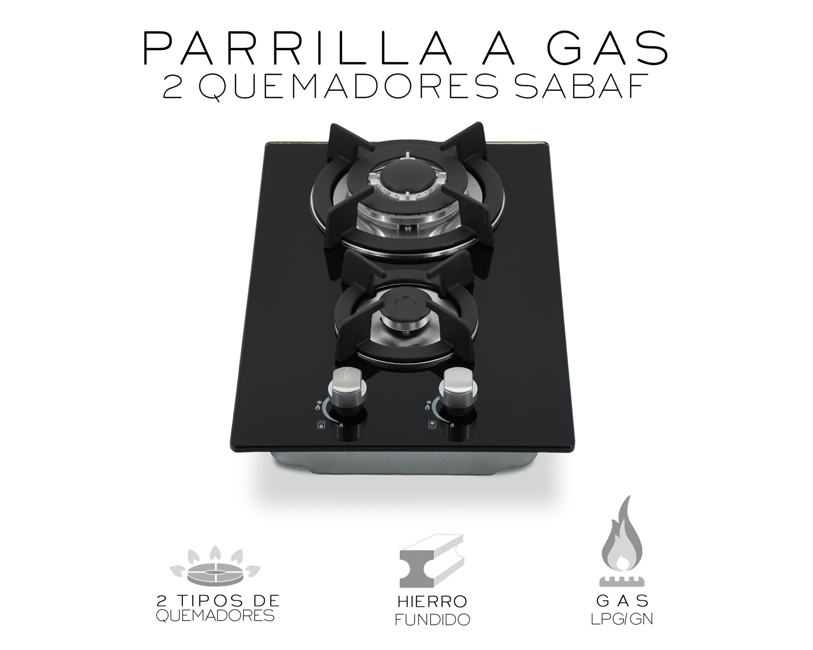 Foto 3 pulgar | Parrilla Empotrable Basitex 32 x 51 cm de Gas Negra