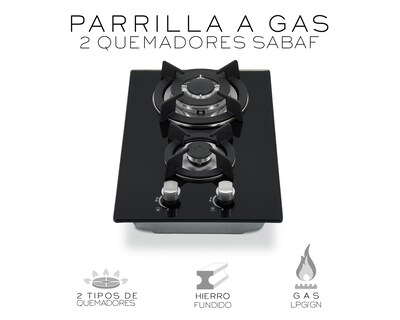 Foto 2 | Parrilla Empotrable Basitex 32 x 51 cm de Gas Negra