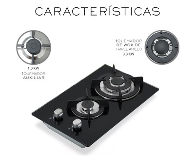 Foto 3 | Parrilla Empotrable Basitex 32 x 51 cm de Gas Negra