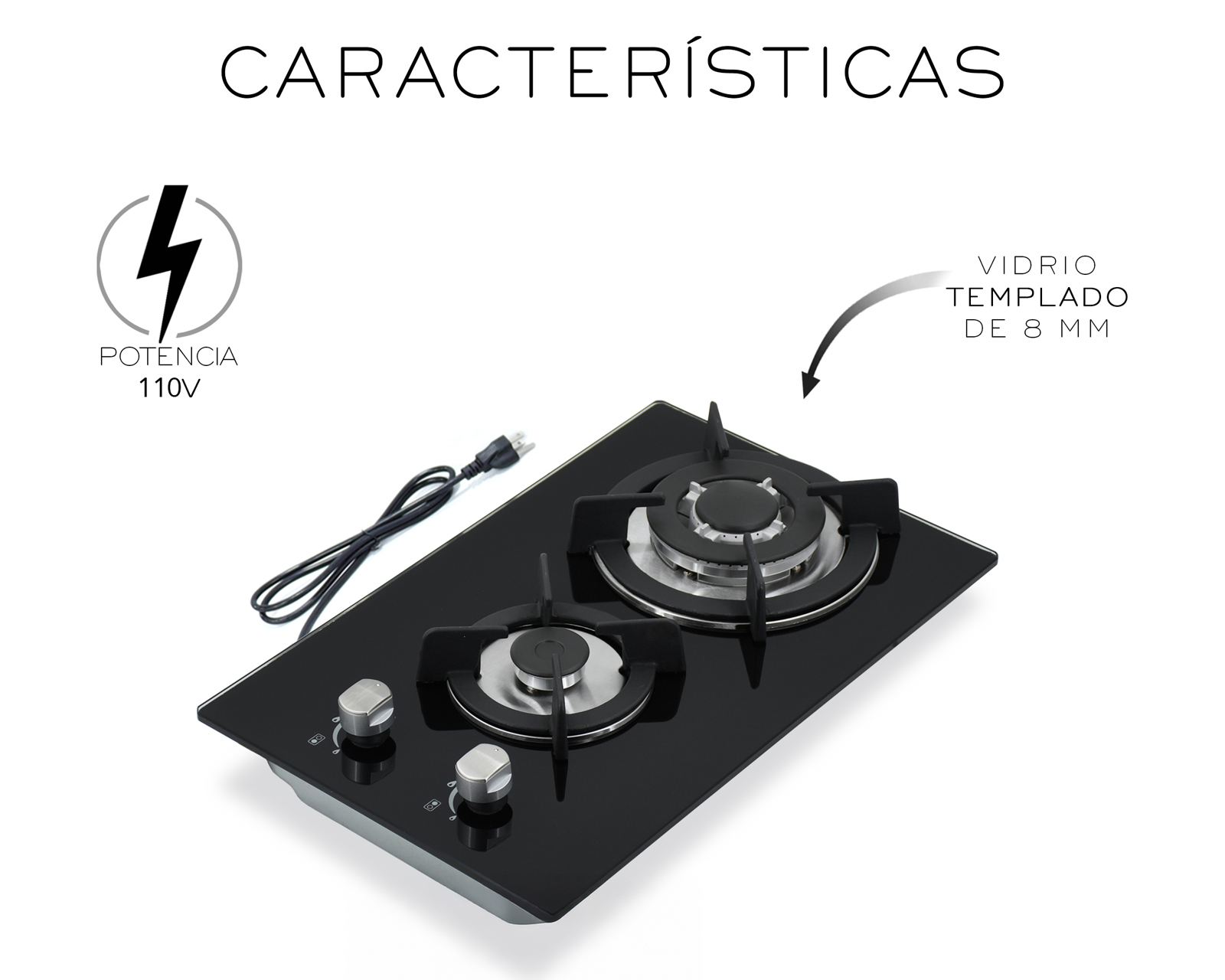 Foto 5 pulgar | Parrilla Empotrable Basitex 32 x 51 cm de Gas Negra
