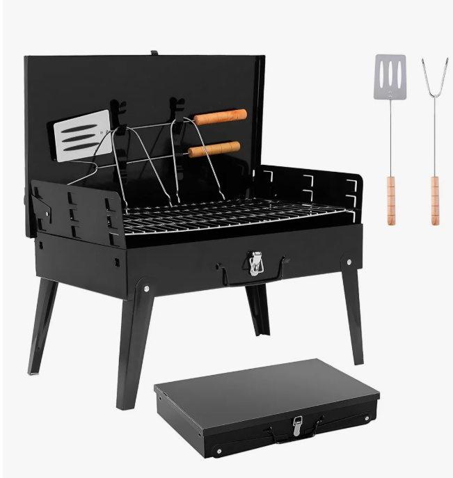 Foto 2 pulgar | Parrilla Asador Plegable Con Accesorios Camping Portátil Pro Color Negro