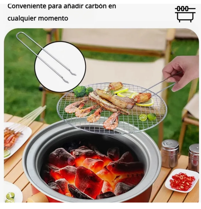 Foto 3 | Parrilla de Barbacoa de Mesa para Exteriores