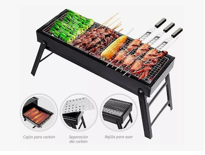 Foto 2 | Parrilla Barbacoa de Carbón Portátil Plegable