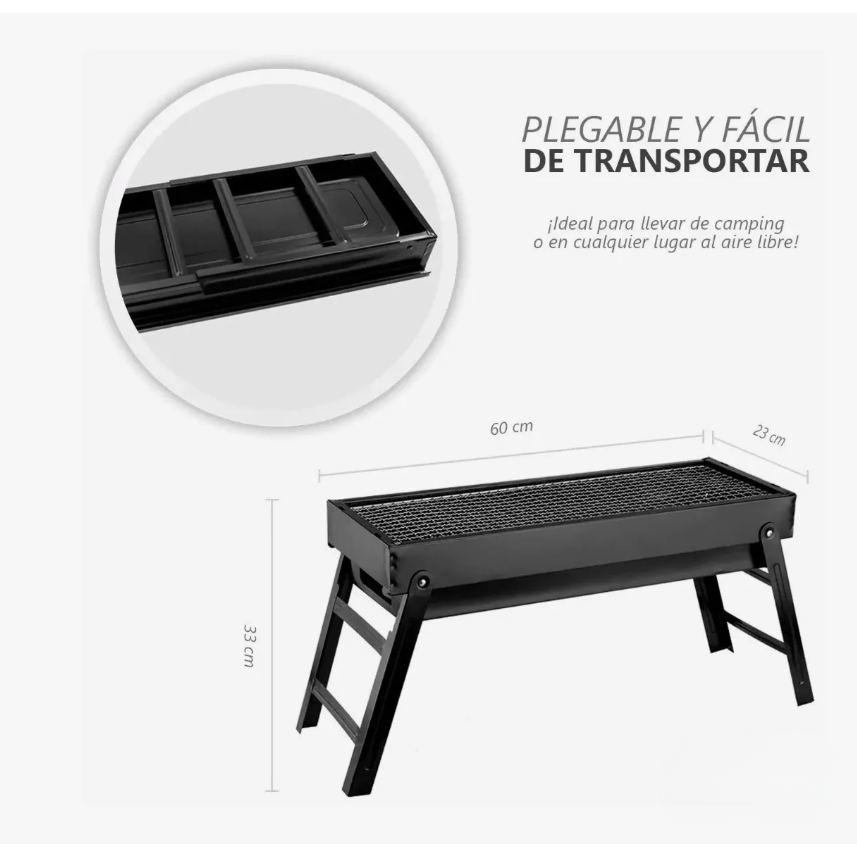 Foto 3 | Parrilla Barbacoa de Carbón Portátil Plegable