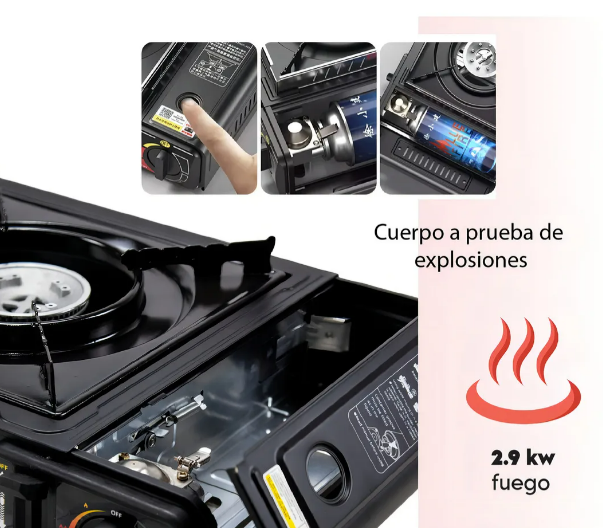 Foto 4 | Parrilla Portátil Xtellar Para Acampar En Color Negro: Tu Compañera De Aventuras Al Aire Libre
