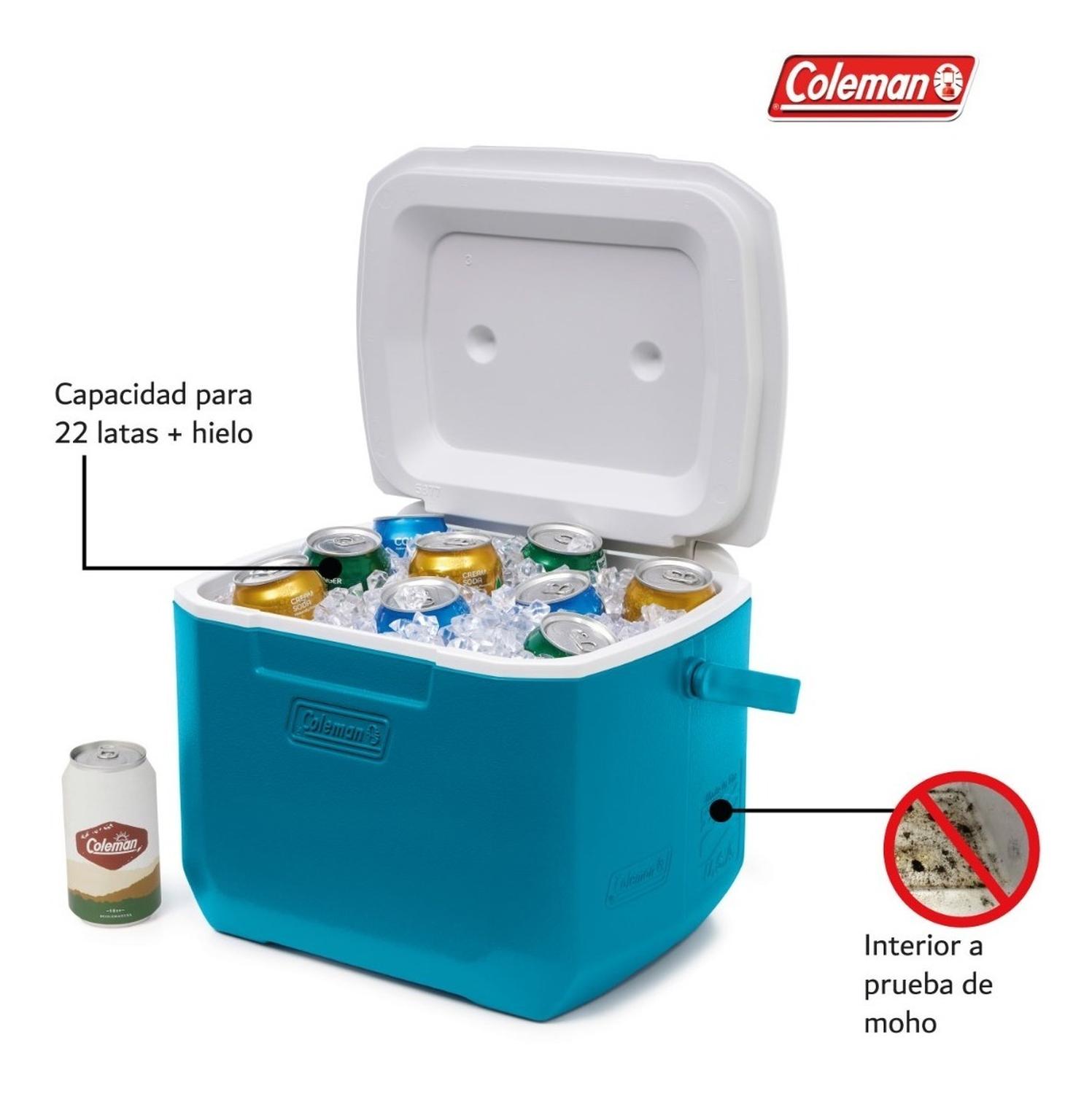 Foto 7 pulgar | Hielera Coleman Portatil color Azul con Asa para 22 Latas