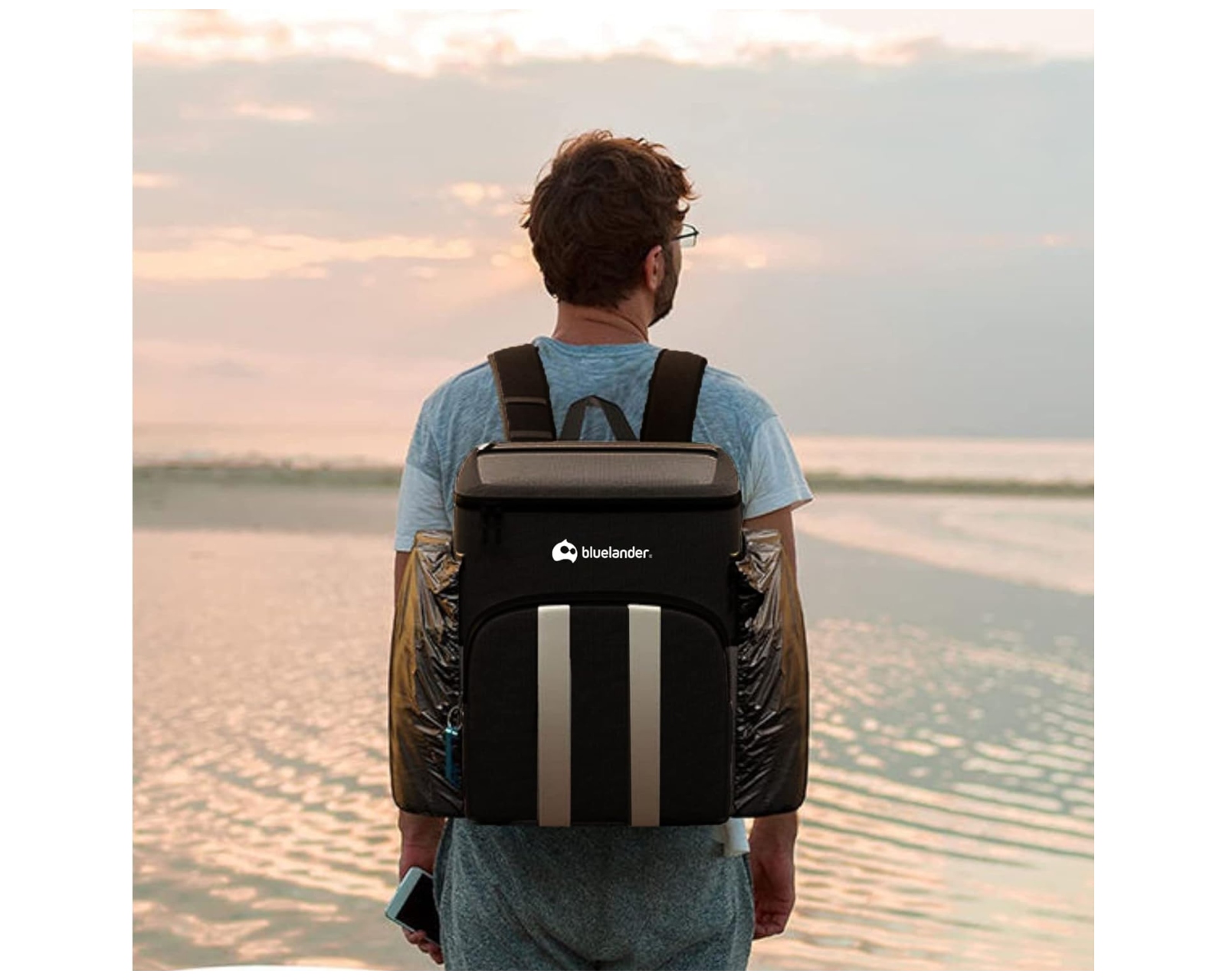 Foto 6 pulgar | Hielera Térmica Bluelander Portátil Negra 27 L