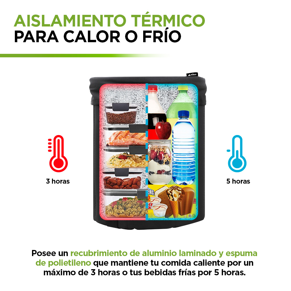 Foto 5 pulgar | Hielera Térmica Hikeo 83472 color Negro  Portátil Plegable XL de 20 Litros con Asiento