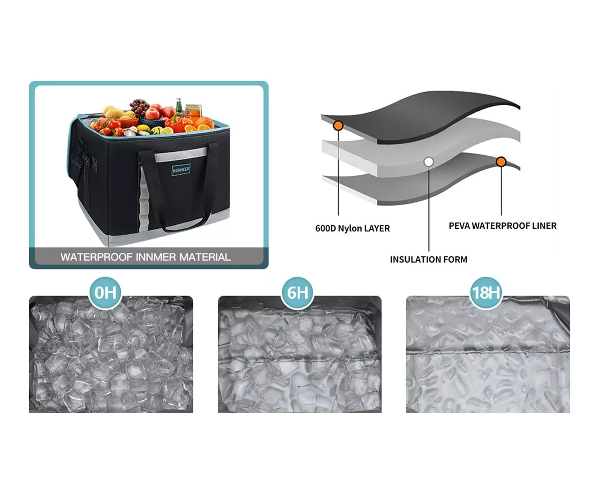 Foto 4 pulgar | Hielera Portátil 48L Bolsa Térmica para 65 Latas  Eo Safe Imports Esi-9159 Negro