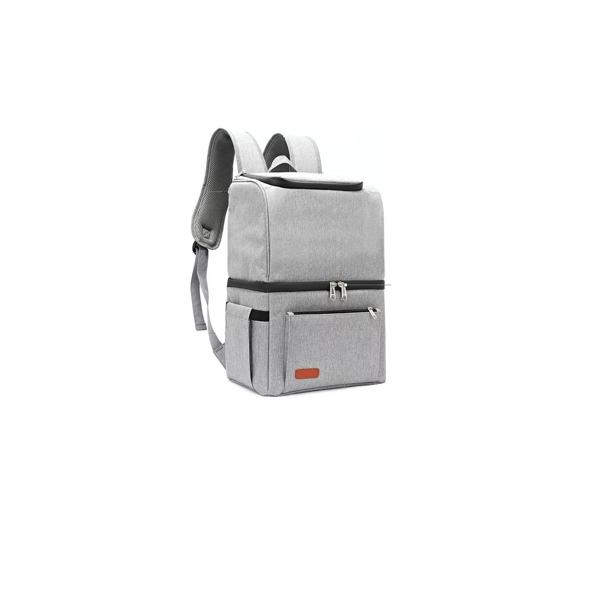 Mochila Hielera Portátil Interior Impermeable 2 Capas Eo Safe Imports Esi-9163 Gris