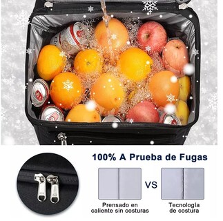 Foto 3 | Mochila Hielera Portátil Interior Impermeable 2 Capas Eo Safe Imports Esi-9163 Gris