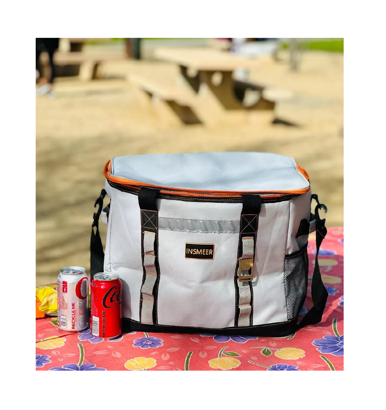 Foto 4 pulgar | Hielera Portatil 48l Bolsa Térmica Para 65 Latas, Gris