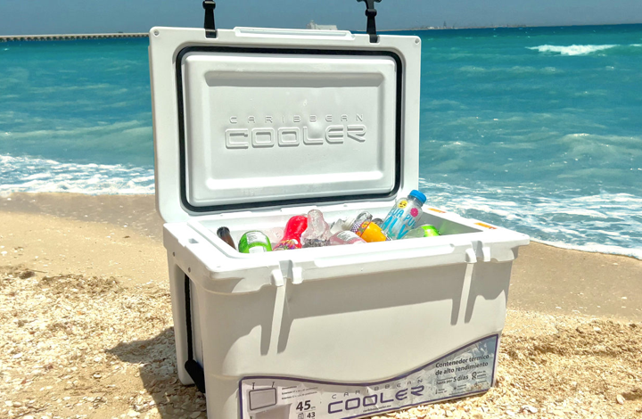 Foto 8 pulgar | Hielera Térmica Blanca Caribbean Cooler 43 L