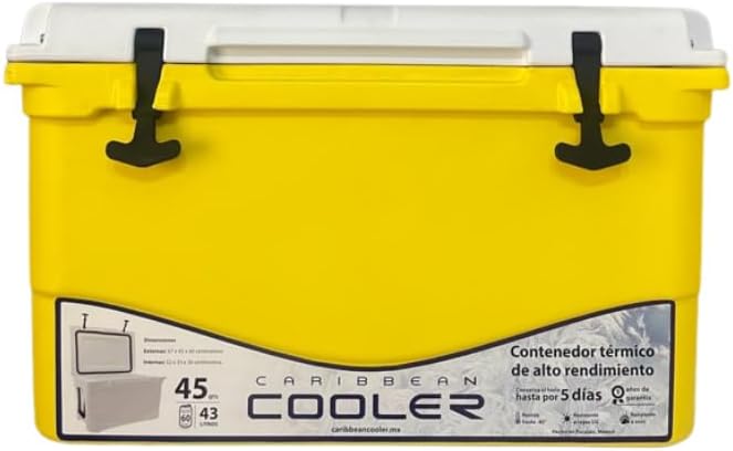 Foto 8 pulgar | Hielera Térmica Amarilla Caribbean Cooler 43L
