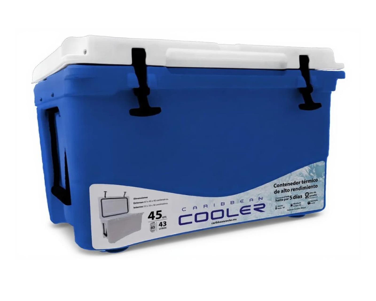 Hielera Térmica Azul Caribbean Cooler 43 L $3,880