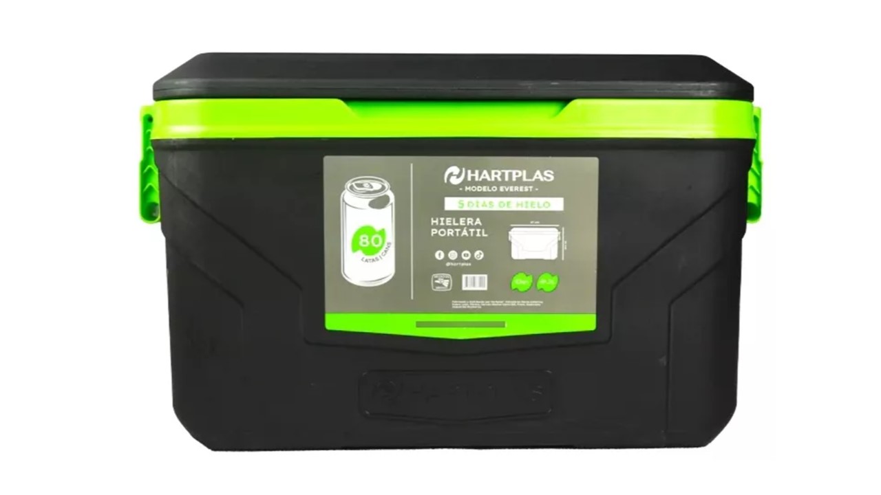 Foto 3 pulgar | Hielera Everest Capacidad 52qt, 50 Lit Rectangular Negro/verde